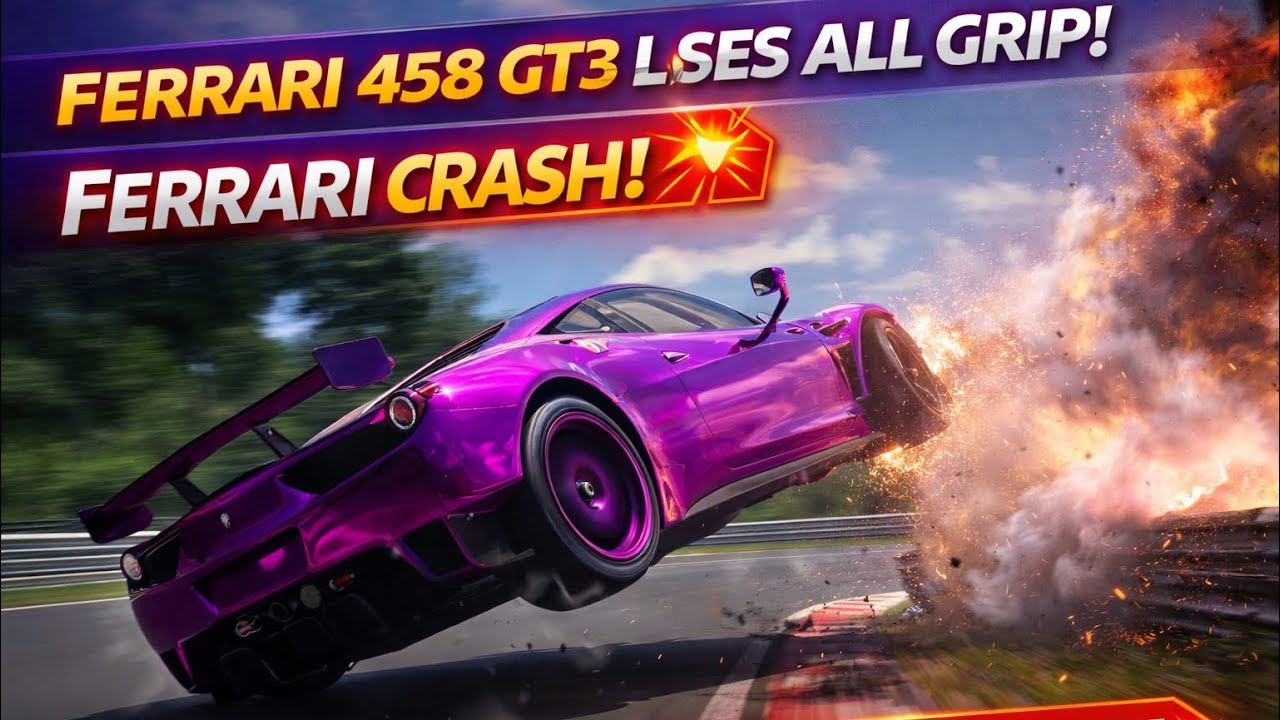 Ferrari 458 GT3 LOSES ALL GRIP on the Nordschleife! 😱💥