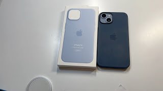Official iPhone 14 Silicone Case Sky Blue Unboxing and Review