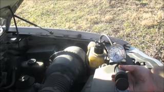 FORD F150 COOLANT SYSTEM PRESSURE TEST FORD F150 COOLANT SYSTEM PRESSURE TEST