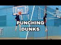 Consistently jumping high dunk session
