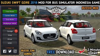 Suzuki Swift 2018 Mod For Bussid | Bus Simulator Indonesia | Free Download | BUSSID  screenshot 2