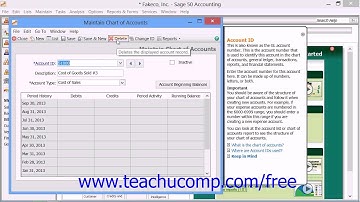 Sage 50 2014 Tutorial Deleting Accounts Sage Training Lesson 3.3