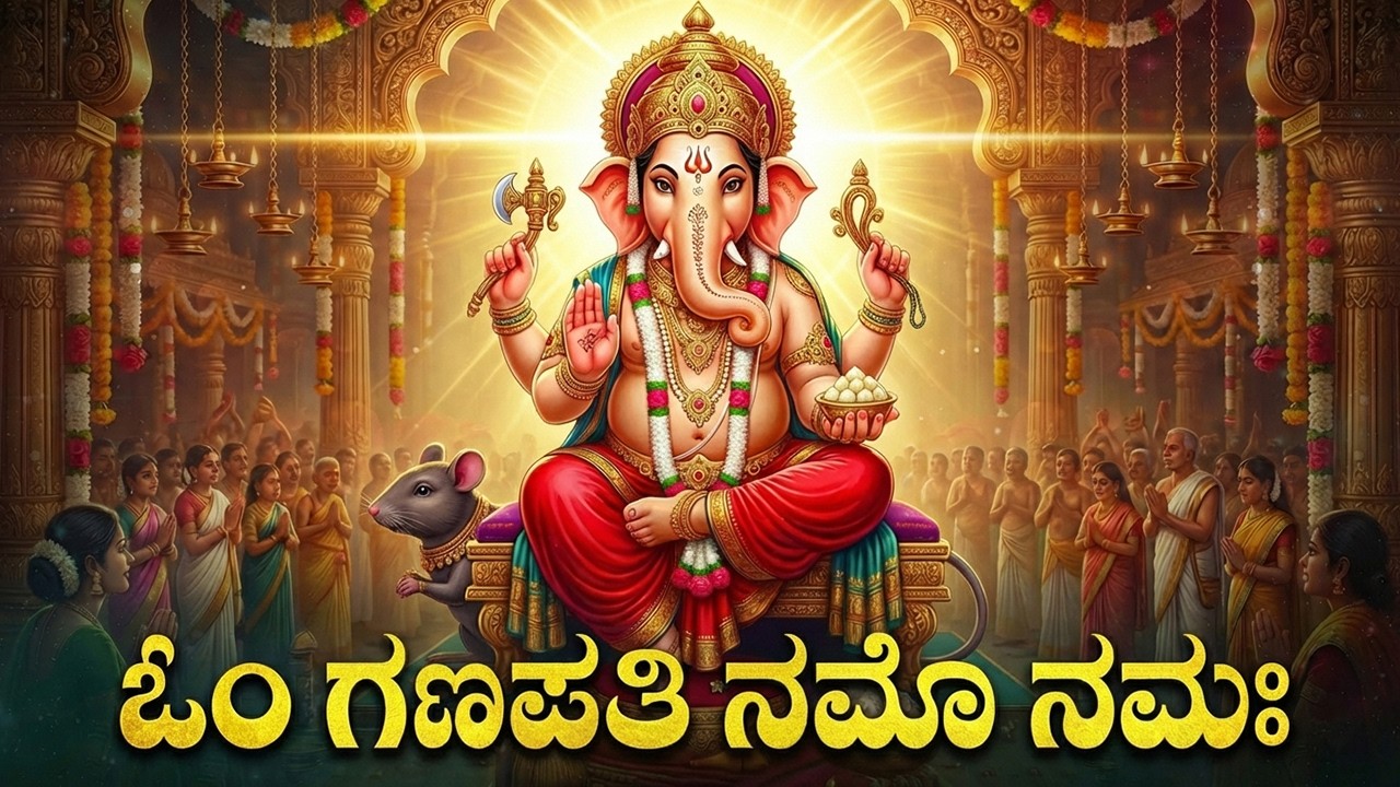 ಓಂ ಗಣಪತಿ ನಮೋ ನಮಃ |  Om Gan Ganpataye Namo Namah | Powerful Vinayaka Mantra Kannada