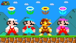 Evolution of Super Mario Flower Power-UPS (1985 - 2023) | Game Animation