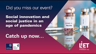 Leadership in Extraordinary Times S3E1: Social innovation and social justice in an age of pandemics