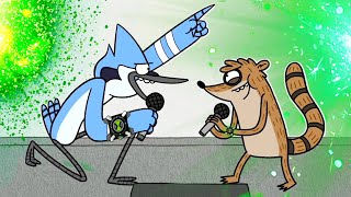 MORDECAI Y RIGBY CANTANDO LA INTRO DE BEN 10 (COVER IA)