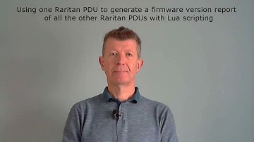 Raritan PDU firmware version report using a Lua script on the PDU