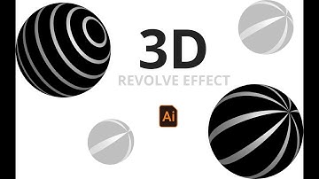 3D Revolve Effect In Illustrator  3D Circle Design Effect  Illustrator Tutorial