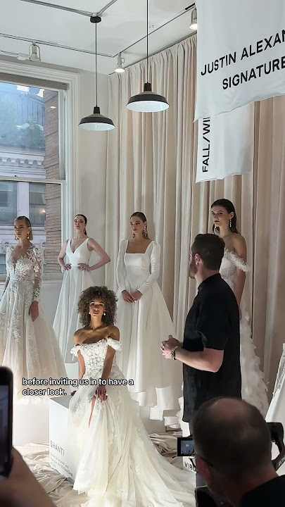Reviewing the new Justin Alexander Signature Collection 🕊️ #wedding