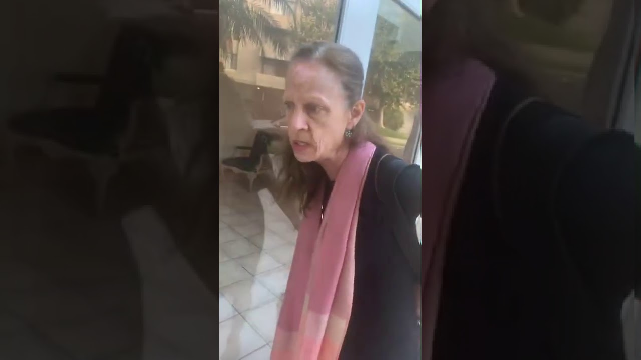 Karen blocks a postmate delivery guy from making a delivery