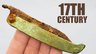 Very Old Rusty Pocket Knife Restoration. Knife of the 17th18th century
