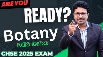 CHSE Botany Class 12 Selection Question 2025 //CHSE Botany Important Question 2025