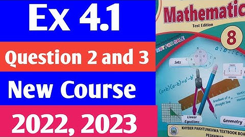 Exercise 4.1 Class 8 Maths New course 2022| Ex 4.1unit 4 Square Root New course 2022 kpktb, PTB P-2