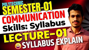 Communication Skills: Lecture-01 | Syllabus 2022-23 |1st semester Diploma/Communication Skills-1st
