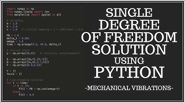 Numerical Solution to the Single Degree of Freedom (SDOF) Problem - Part 2 - Coding in Python