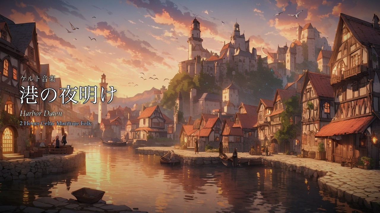【ケルト音楽/Celtic Folk】港町の夜明け -Harbor Dawn-【作業用・勉強用・睡眠用BGM 2時間】