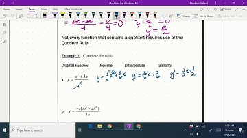 Calculus 2.9 Quotient Rule Example 3
