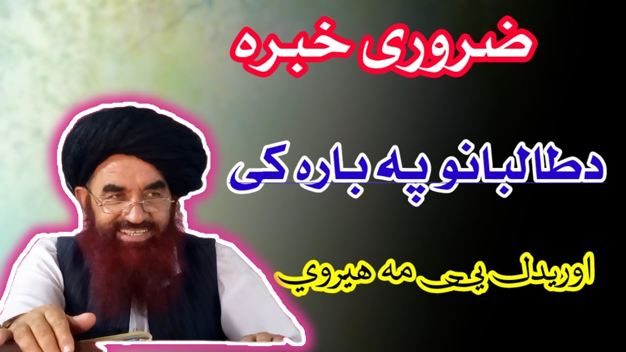 ضروری مسئله دطالبانو په باره کی شایسته بیان شیخ الحدیث خليفه جمال صاحب