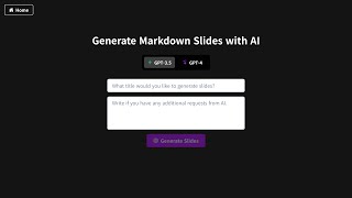 Generate Markdown Slides with AI ✨