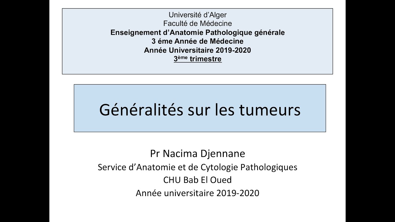 01- Généralités sur les tumeurs