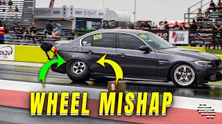 1000+ HP Car's Drag Race Wheel Failure at TX2K Event