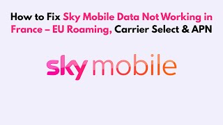 How to Fix Sky Mobile Data Not Working in France – EU Roaming, Carrier Select & APN