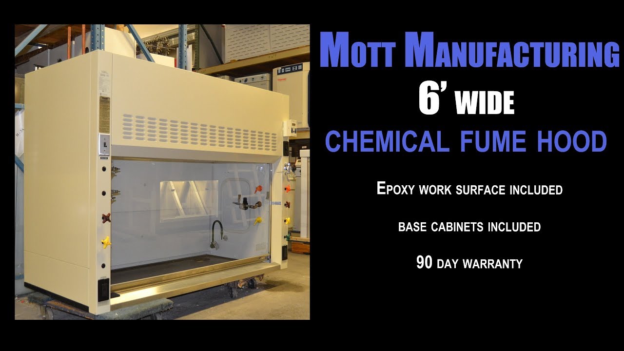 Mott Manufacturing 6' wide chemical fume hood (2839S HOOD) YouTube