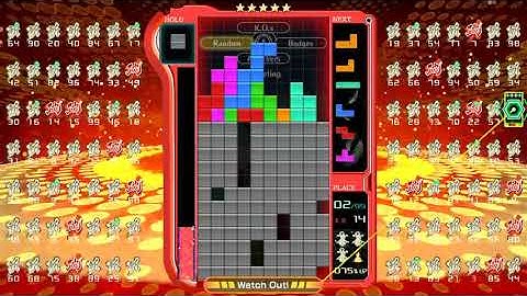 Tetris 99 Invictus - Crazy 2 min 1v1 with a badge disadvantage against a 99** player