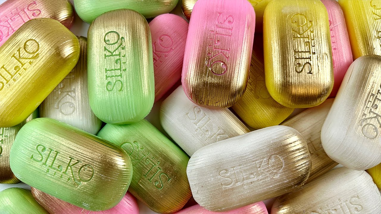 Crushing soap stripes / ASMR Soap.