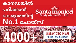 4000+ Kerala Students achieved their 𝐒𝐓𝐔𝐃𝐘 𝐈𝐍 𝐂𝐀𝐍𝐀𝐃𝐀 dream in Jan 2023 Intake through 𝐒𝐀𝐍𝐓𝐀𝐌𝐎𝐍𝐈𝐂𝐀