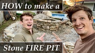 HOW to make a STONE FIRE PIT