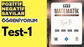 Pozitif Negatif Sayılar Öğreniyorum Test 1 Eyüp B Tyt Matematik