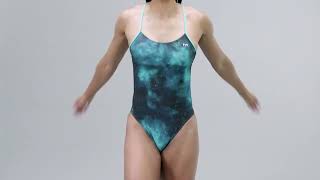 TYR Women's Cosmic Night Cutoutfit One Piece Swimsuit | SwimOutlet.com