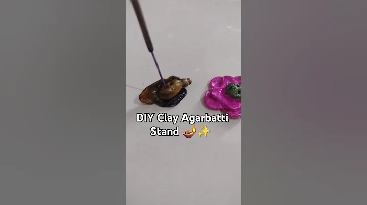 Handmade Clay Agarbatti Stand | Easy DIY Incense Holder 🪔#craft #diy #viral #shorts  #agarbattistand