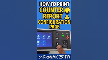 🖨️ HOW TO PRINT Counter Report & Config Page on Ricoh M C251FW ⚠️  #shorts
