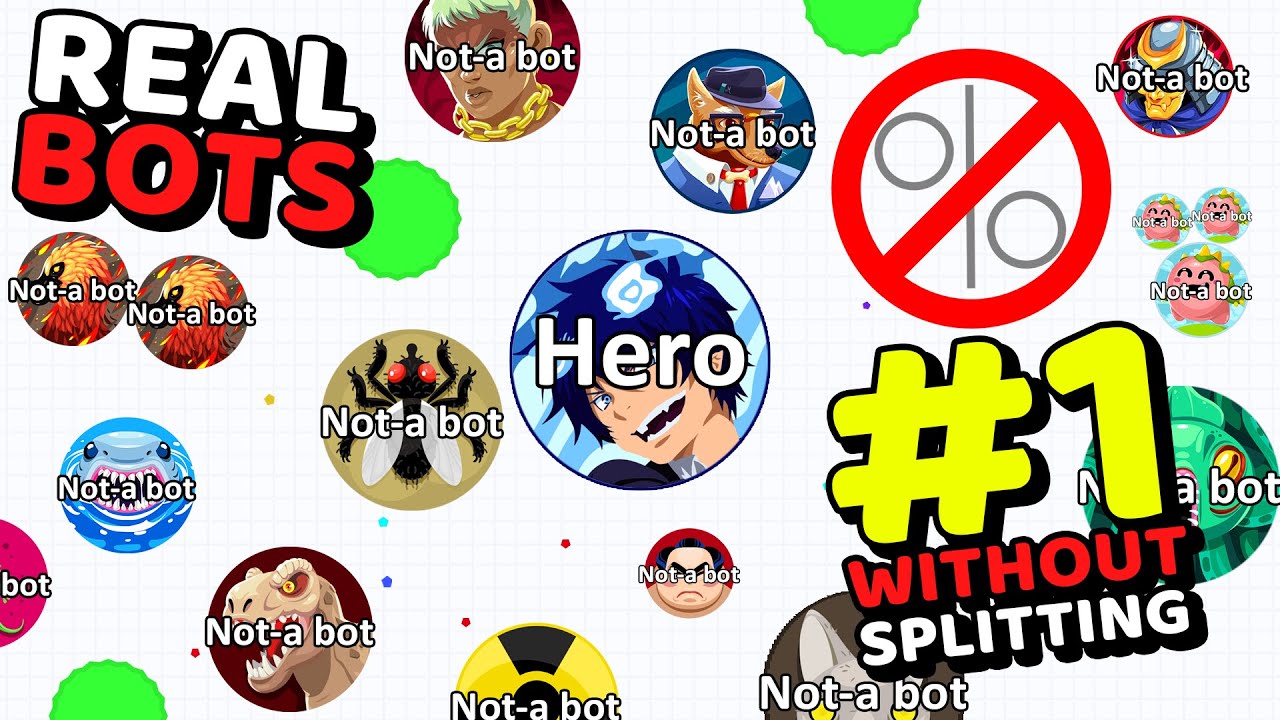 AGAR.IO 2.0 : REAL BOTS EDITION - TAKEOVER WITHOUT SPLITTING