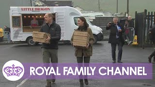 William and Kate Deliver Pizzas for Volunteers at Rugby Club
