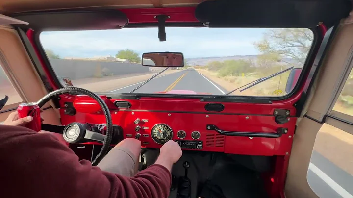 Driving Video : Mostly original 1977 Jeep CJ5 with 258 6-cylinder AMC Engine - VIN Hammer