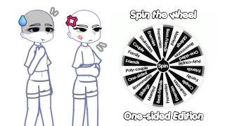 Gacha OC Wheel Challenge | One-Sided Relationship Edition | 💧 Emotional x Anger issues 💢