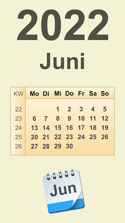 Kalender Juni 2022