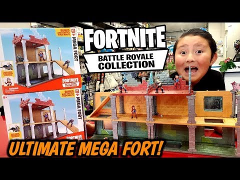 NEW FORTNITE TOYS! MEGA FORT PLAYSET UNBOXING! BUILDING 2 SETS TO MAKE A  GIANT ULTIMATE DIORAMA! 