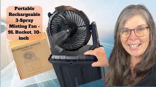 Stay Cool Anywhere: Ausic 10'' 3-Spray Misting Fan Review! #ad