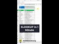 XLOOKUP explained in 1 minute 😮