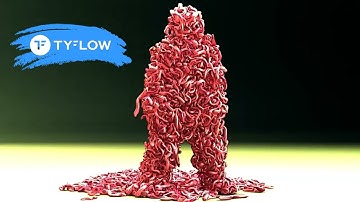 Worm Monster with TyFlow in 3ds Max