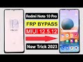 Redmi Note 10 Pro Frp Bypass | Miui 12.5.12 Update |  Redmi Note 10 Pro M2101K6G Google Lock Bypass