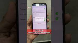 Cannot Verify Server Identity Problem Fix #iphone16promax #iphone16pro #iphone16 #iphonerepair