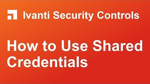How to Use Shared Credentials