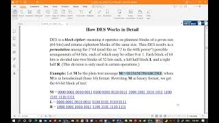 Data Encryption Standard (DES) Step by Step in Arabic محاضرات التشفير بالعربي