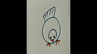 How to draw Pigeon from circle @draw with Oumayah  رسم حمامة باستخدام دائرة