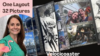 32 Pictures in 1 Scrapbook Layout!! Velocicoaster